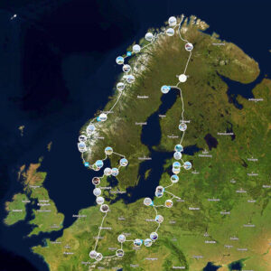 Roadtrip Karte alle Reiseziele